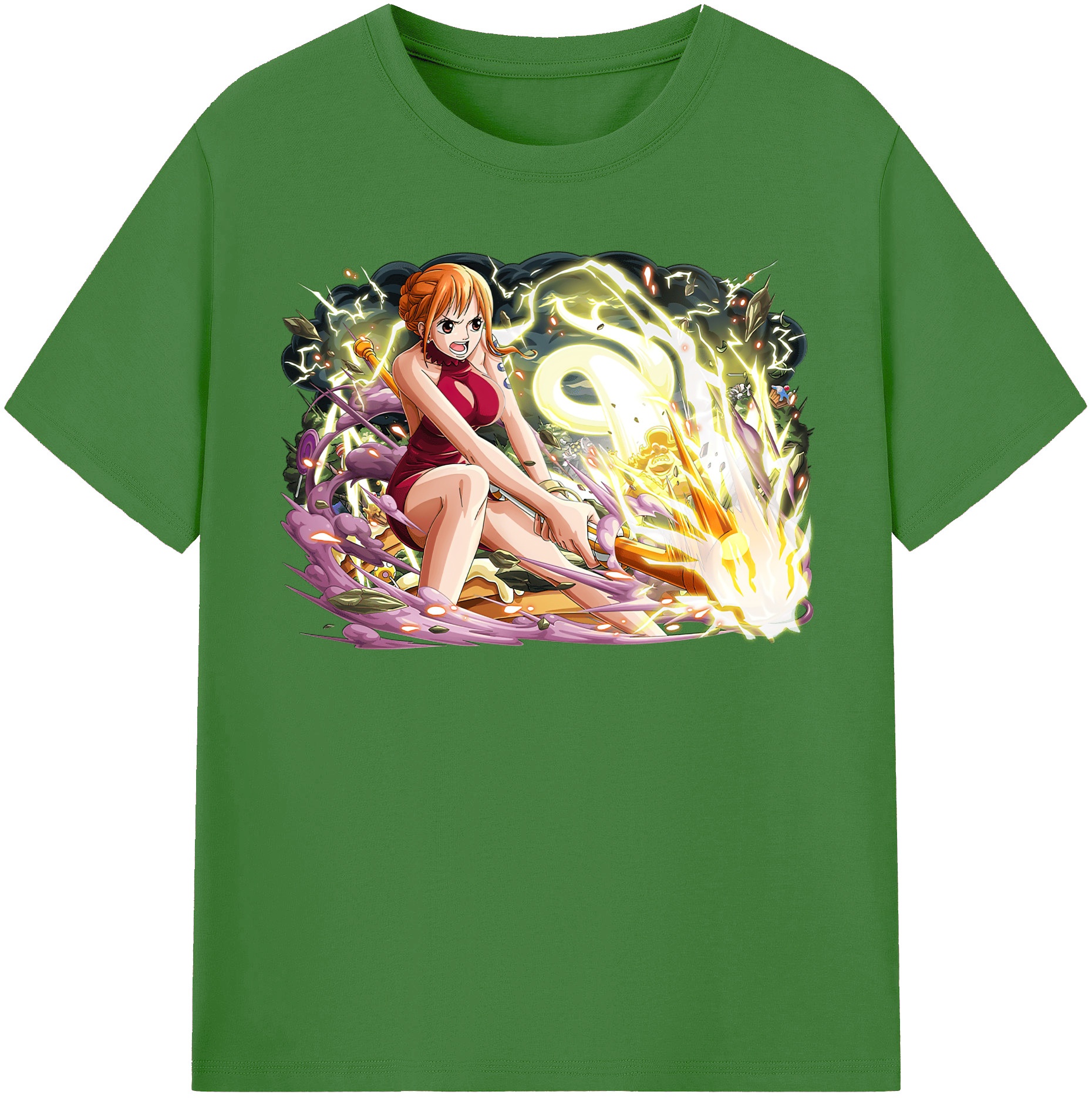 （画像用） ワンピース ナミ ONE PIECE Nami レディースカジュアルプリントTシャツ（綿100％）